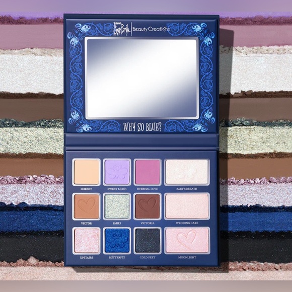 NWT Tim Burton's Corpse Bride x Beauty Creations"Why So Blue?" Multi-Use Palette - Picture 1 of 9